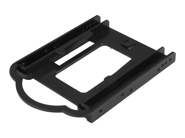 StarTech.com 2.5\" HDD / SDD Mounting Bracket for 3.5\" Drive Bay - Tool-less Installation - 2.5 Inch SSD HDD Adapter Bracket (BRACKET125PT) - Storage bay adapter - 3.5\" to 2.5\" - black - for P/N: M2E4SFF8643, PEX4SFF8643, U2M2E125