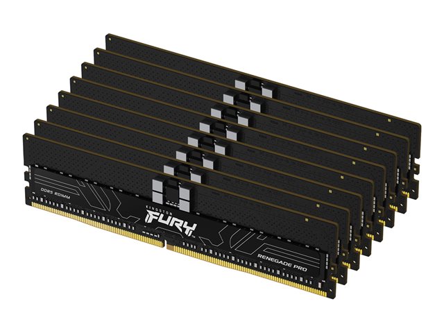Kingston FURY Renegade Pro - DDR5 - kit - 128 GB: 8 x 16 GB - DIMM 288-pin - 5600 MHz / PC5-44800 - CL28 - registered - on-die ECC - black