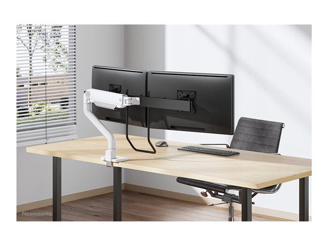 Neomounts DS75S-950WH2 - Mounting kit (desk mounting arm) - full-motion - for 2 LCD displays - aluminium - white - screen size: 17\"-32\"