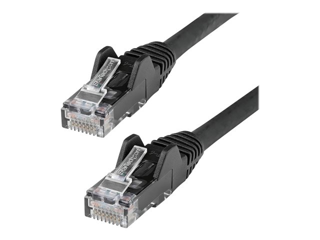 StarTech.com 50cm LSZH CAT6 Ethernet Cable, 10 Gigabit Snagless RJ45 100W PoE Network Patch Cord with Strain Relief, CAT 6 10GbE UTP, Black, Individually Tested/ETL, Low Smoke Zero Halogen - Category 6 - 24AWG (N6LPATCH50CMBK) - Patch cable - RJ-45 (