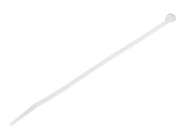 StarTech.com 20cm(8\") Cable Ties, 4mm(1/8\") wide, 55mm(2-1/8\") Bundle Diameter, 22kg(50lb) Tensile Strength, Nylon Self Locking Zip Ties with Curved Tip, 94V-2/UL Listed, 100 Pack, White - Nylon 66 Plastic - TAA (CBMZT8N) - Cable tie - 20.32 cm - white - TAA Compliant (pack of 100)