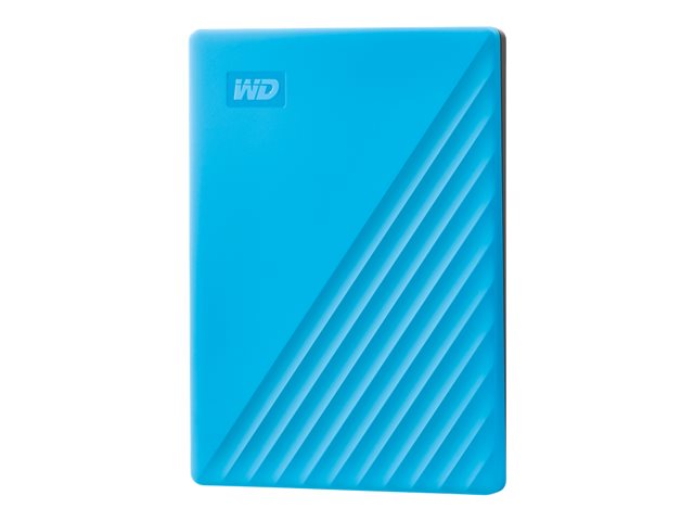 WD My Passport WDBYVG0020BBL - Hard drive - encrypted - 2 TB - external (portable) - USB 3.2 Gen 1 - 256-bit AES - blue