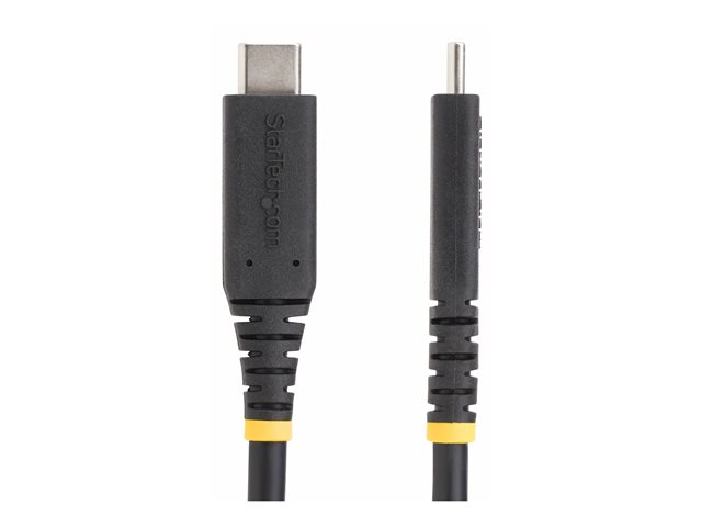 StarTech.com 50cm (1.6ft) USB4 Cable, USB-IF Certified USB-C Cord 40Gbps - USB cable - 24 pin USB-C (M) to 24 pin USB-C (M) - USB4 / Thunderbolt 3 / Thunderbolt 4 / DisplayPort 1.4 - 48 V - 5 A - 50 cm - 8K60Hz support, 4K120Hz support, extended power range (EPR), Power Delivery 3.1 support, halogen-free, passive - black