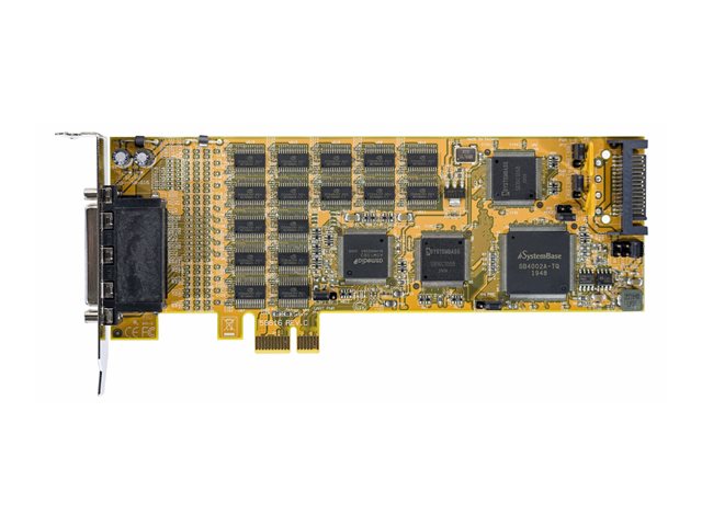 StarTech.com 16 Port PCI Express Serial Card - High-Speed PCIe Serial Card - Expansion module - PCIe 1.1 low profile - RS-232 x 2 - yellow