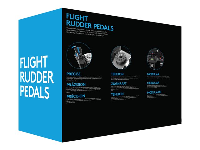 Logitech Flight Rudder Pedals - Pedals - wired - for PC