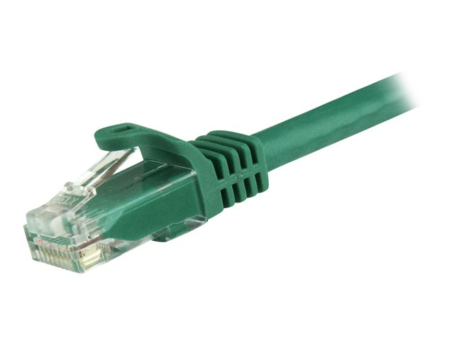StarTech.com 7.5m CAT6 Ethernet Cable, 10 Gigabit Snagless RJ45 650MHz 100W PoE Patch Cord, CAT 6 10GbE UTP Network Cable w/Strain Relief, Green, Fluke Tested/Wiring is UL Certified/TIA - Category 6 - 24AWG (N6PATC750CMGN) - Patch cable - RJ-45 (M) to RJ-45 (M) - 7.5 m - UTP - CAT 6 - snagless - green