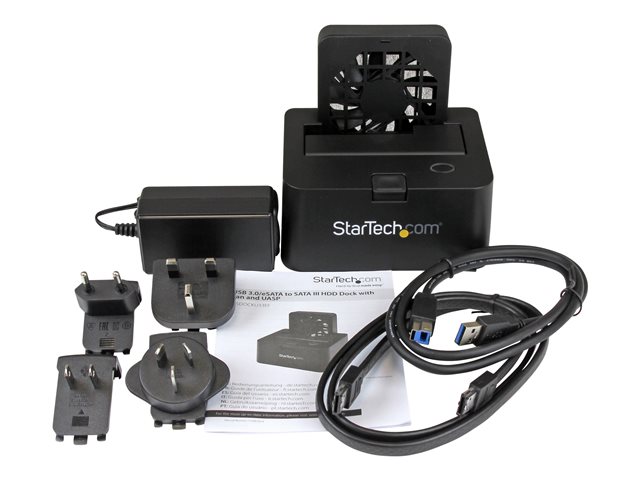 StarTech.com Hot-Swap Hard Drive Docking Station for 2.5\"/3.5\" SATA III Hard Drives - External eSATA/USB 3.0 Hard Drive Dock w/ UASP (SDOCKU33EF) - Storage controller - 2.5\", 3.5\" - SATA 6Gb/s - eSATA 6Gb/s, USB 3.0 - black - for P/N: SVA12M2NEUA, SVA12M5NA