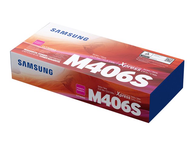 Samsung CLT-M406S - Magenta - original - toner cartridge (SU252A) - for Samsung CLX-3300, 3302, 3303, 3304, 3305, 3306, 3307, SCX-3300, 3301, 3305, 3306