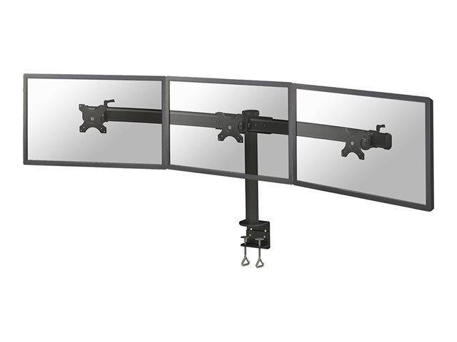 Neomounts FPMA-D700D3 - Mounting kit - for 3 LCD displays - black - screen size: 10\"-27\" - clamp mountable, desk-mountable