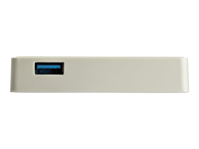 StarTech.com USB C to Gigabit Ethernet Adapter with USB A Port, White 1Gbps NIC USB 3.0/USB 3.1 Type C Network Adapter, 1GbE USB-C RJ45/LAN TB3 Compatible Windows MacBook Pro Chromebook - USB C to Ethernet (US1GC301AUW) - Network adapter - USB-C - Gigabit Ethernet + USB 3.1 Gen 2 - white