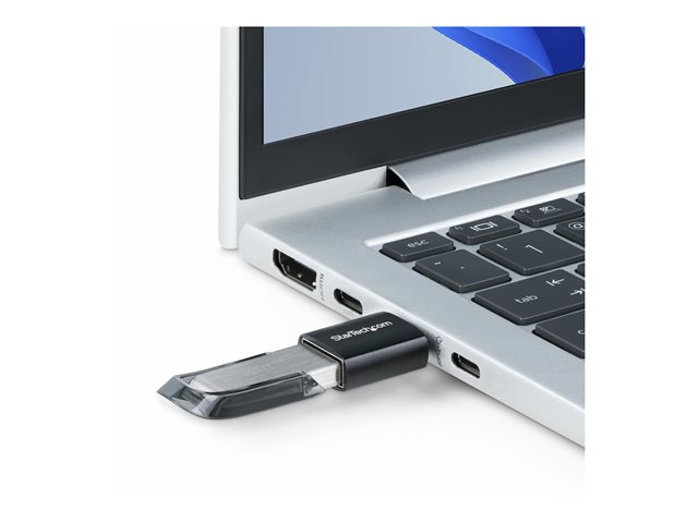 StarTech.com USB-C to USB-A Adapter, USB 5Gbps, Compact USB-C Male to USB-A Female Adapter, Durable Metal Housing, M/F - USB adapter - 24 pin USB-C (M) to USB (F) - USB 3.2 Gen 1 - 5 V - 3 A - passive, up to 5 Gbps data transfer rate - black