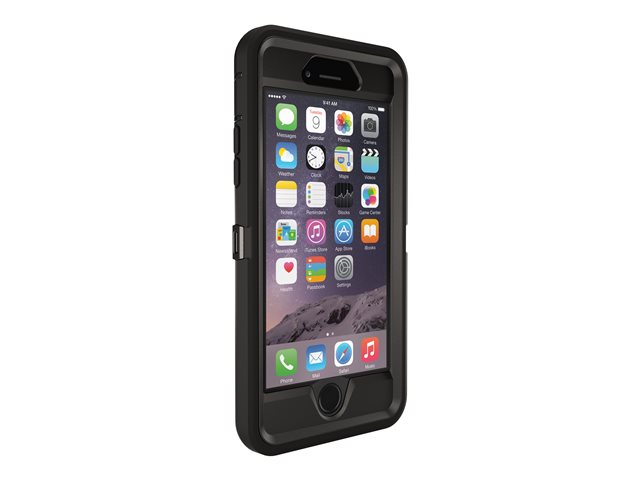 OtterBox Defender Series Apple iPhone 6/6s - Back cover for mobile phone - silicone, polycarbonate - black - for Apple iPhone 6, 6s