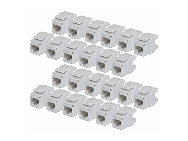 Cat6 Keystone Jack 24-Pack 180-Deg