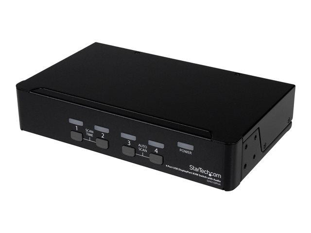 StarTech.com 4 Port DisplayPort KVM Switch w/ Audio - USB, Keyboard, Video, Mouse, Computer Switch Box for 2560x1600 DP Monitor (SV431DPUA) - KVM / audio / USB switch - 4 x KVM / audio / USB - 1 local user - desktop - for P/N: DP4N1USB6, IM12D1500P, SV431RACK, SVA12M2NEUA, SVA12M5NA