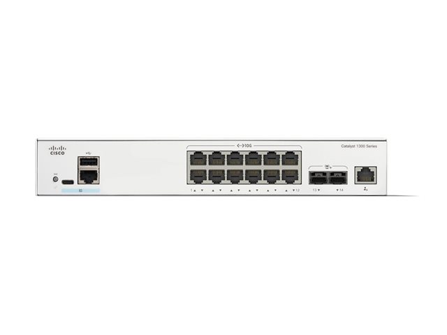 Cisco Catalyst 1300-12XT-2X - Switch - L3 - smart - 12 x 10GBase-T + 2 x 10 Gigabit SFP+ - rack-mountable