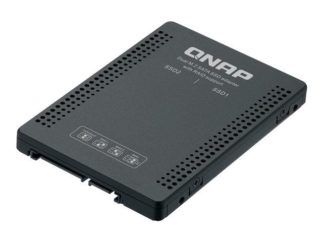 QNAP QDA-A2MAR - Internal RAID enclosure - 2.5\" to 2 x M.2 - RAID JBOD, RAID 0, 1 - SATA 6Gb/s