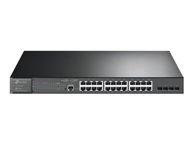 TP-Link JetStream TL-SG3428MP V6.6 - Switch - L2+ - Managed - 24 x 10/100/1000 (PoE+) + 4 x Gigabit SFP - rack-mountable - PoE+ (384 W)