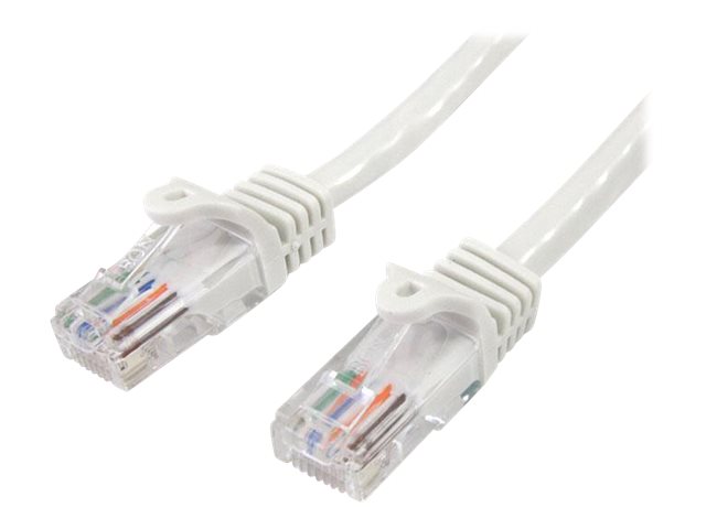 StarTech.com 1m White Cat5e / Cat 5 Snagless Patch Cable - Patch cable - RJ-45 (M) to RJ-45 (M) - 1 m - UTP - CAT 5e - riser, snagless - white