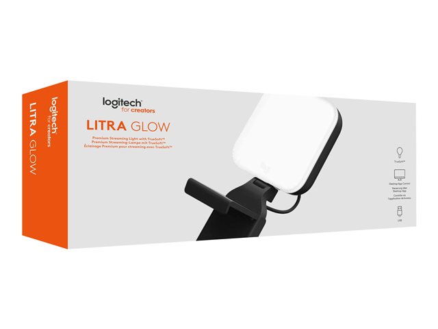 Logitech Litra Glow Premium Streaming Light with TrueSoft - Lamp head - 1 heads - LED - DC