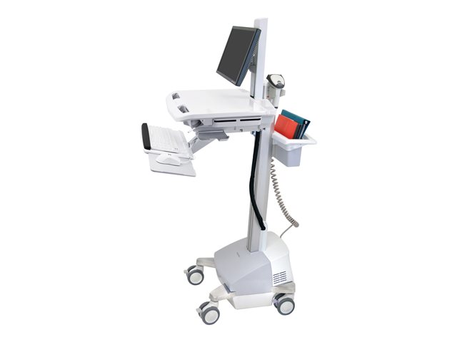 Ergotron StyleView SV42 - Cart - Constant Force Technology - for LCD display / PC equipment - with LCD pivot, EU - lockable - medical - aluminium, zinc-plated steel, high-grade plastic - screen size: up to 24\" - 66 Ah - Sealed Lead Acid (SLA) - TAA Compliant