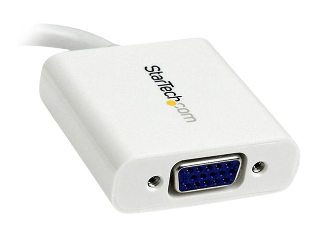 StarTech.com Mini DisplayPort to VGA Adapter - White - 1080p - Thunderbolt to VGA Monitor Adapter - Mini DP to VGA Converter (MDP2VGAW) - Video converter - VGA - DisplayPort - white