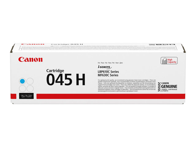 Canon 045 H - High capacity - cyan - original - toner cartridge - for imageCLASS LBP612Cdw, MF632Cdw, MF634Cdw