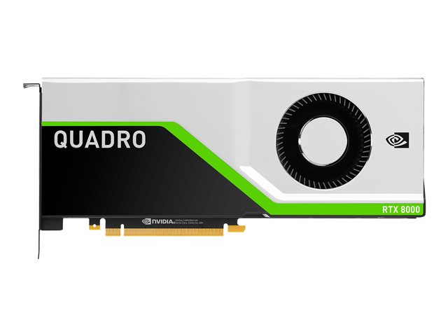 NVIDIA Quadro RTX 8000 - Graphics card - Quadro RTX 8000 - 48 GB GDDR6 - PCIe 3.0 x16 - 4 x DisplayPort, USB-C - for Workstation Z4 G4 (1000 Watt, 750 Watt), Z6 G4, Z8 G4, ZCentral 4R (1350 Watt)