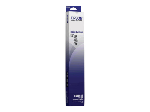 Epson - 1 - black - printer fabric ribbon - for LQ 1000, 1010, 1050, 1050+, 1070, 1070+, 1170