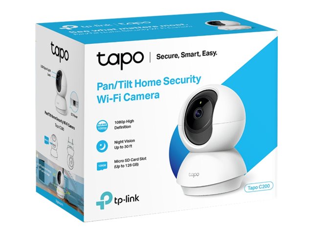 Tapo C200 - Network surveillance camera - pan / tilt - colour (Day&Night) - 1920 x 1080 - 1080p - fixed focal - audio - wireless - Wi-Fi - H.264 - DC 9 V