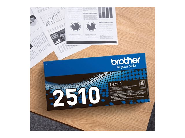 Brother TN-2510 - High capacity - black - original - box - toner cartridge - for Brother DCP-L2620, L2627, L2660, HL-L2400, L2445, L2447, MFC-L2800, L2827, L2860