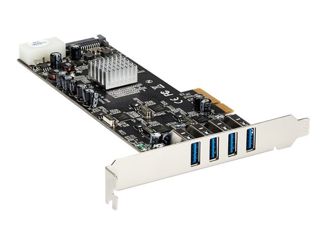 StarTech.com 4 Port USB 3.0 PCIe Card w/ 4 Dedicated Channels - UASP - USB 3.0 PCI Express Card Adapter - USB adapter - PCIe x4 - USB 3.0 x 4 - for P/N: BNDTB10GI, BNDTB210GSFP, BNDTB310GNDP, BNDTB410GSFP, BNDTB4M2E1, BNDTBUSB3142