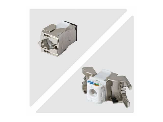 Cat6a Keystone Jack 10-Pack 180-Deg