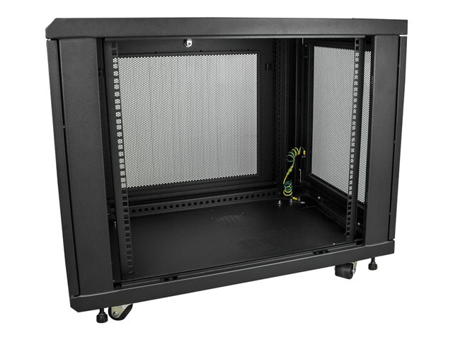 StarTech.com 12U Server Rack Cabinet, 4-Post Adjustable Depth (2\" to 30\")Network Equipment Rack Enclosure w/Casters/Cable Management/Shelf/Locking, Dell PowerEdge, HP ProLiant, ThinkServer - 12U Rack Cabinet (RK1233BKM) - Rack cabinet - black - 12U - 31\"