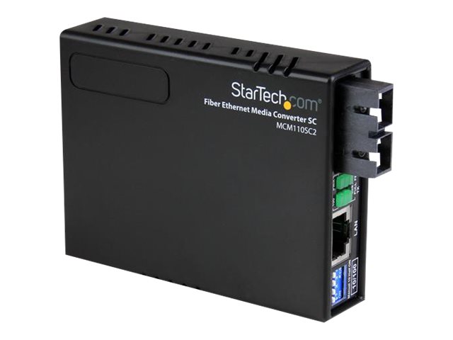 StarTech.com 10/100 Multi Mode Fiber Ethernet Media Converter SC 2 km - Fibre media converter - 100Mb LAN - 10Base-T, 100Base-FX, 100Base-TX - RJ-45 / SC multi-mode - up to 2 km - 1310 nm