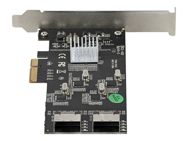 StarTech.com 8 Port SATA PCIe Card, PCI Express 6Gbps SATA Expansion Card with 4 Host Controllers, SATA PCIe Controller Card, PCI-e x4 Gen 2 to SATA III Adapter Card, Drive Cables Incl. - Windows/macOS/Linux (8P6G-PCIE-SATA-CARD) - Storage controller - SATA 6Gb/s / SAS 6Gb/s - low profile - PCIe 2.0 x4 - black
