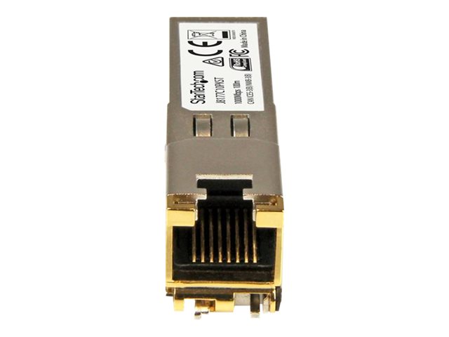 StarTech.com 10 Pack of HPE J8177C Compatible SFP Module, 1000BASE-T, SFP to RJ45 Cat6/Cat5e, 1GE Gigabit Ethernet SFP, RJ-45 (Copper) 100m, HPE 1810, 1820, 2530, Mini GBIC Transceiver - Lifetime Warranty (J8177C10PKST) - SFP (mini-GBIC) transceiver module (equivalent to: HP J8177C) - 1GbE - 1000Base-T - RJ-45 / SFP (mini-GBIC) - up to 100 m (pack of 10) - for HPE 1810, 1910, 20p 10/100/1000, 2610, 3500, 6200, Switch 8212, HPE Aruba 2530, 5406