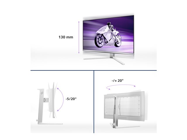 Philips Evnia 8000 27M2N8500 - OLED monitor - gaming - 27\" (26.5\" viewable) - 2560 x 1440 QHD @ 360 Hz - 1000 cd/m² - 1500000:1 - DisplayHDR 400 True Black - 0.03 ms - 2xHDMI, DisplayPort - speakers - white