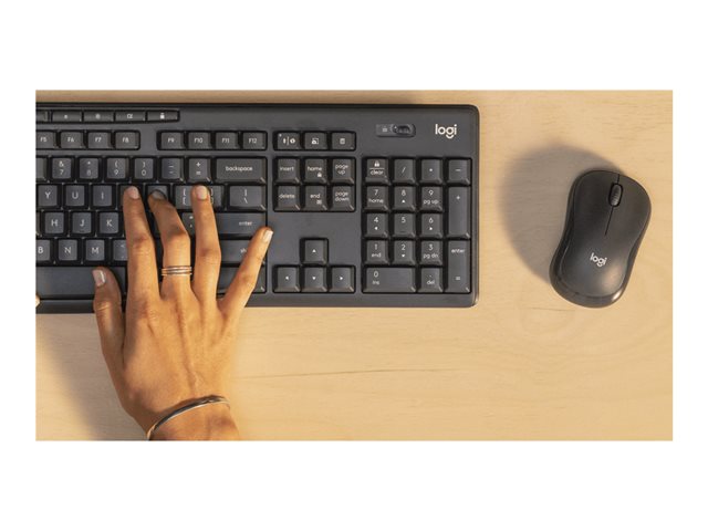 Logitech M240 for Business - Mouse - right and left-handed - optical - 3 buttons - wireless - Bluetooth - Logitech Logi Bolt USB receiver - graphite