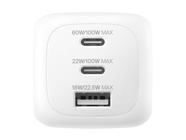 BOOSTCHARGE 100w 2C1A Wall Charger with interchangable plug tips UK, EU, US