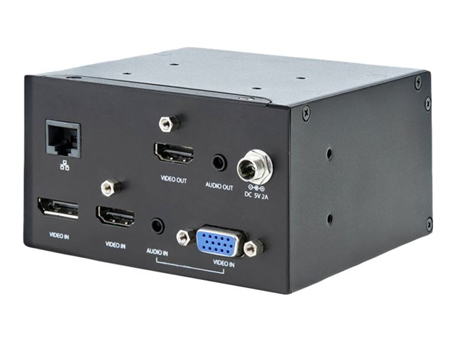StarTech.com Audio / Video Module for Conference Table Connectivity Box - Mounting plate - mini-phone 3.5mm, HDMI, DisplayPort, RJ-45, VGA - black - for P/N: BEZ4MOD, BOX4MODULE