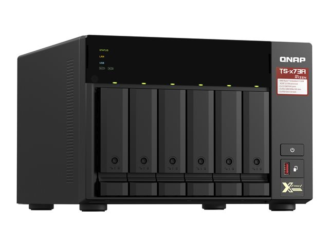 QNAP TS-673A - NAS server - 6 bays - SATA 6Gb/s - RAM 8 GB - Gigabit Ethernet / 2.5 Gigabit Ethernet