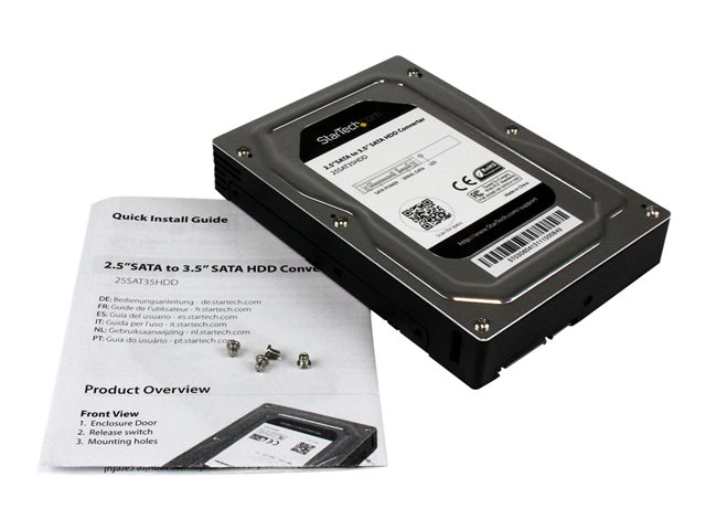 StarTech.com 2.5\" to 3.5\" SATA HDD/SSD Adapter Enclosure - External Hard Drive Converter with HDD/SSD Height up to 12.5mm (25SAT35HDD) - Storage enclosure - 2.5\" - SATA 6Gb/s - SATA 6Gb/s - for P/N: S352BU33HR