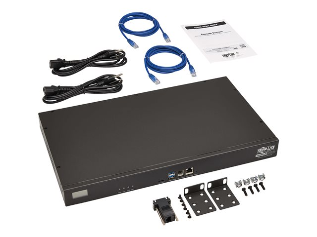 16-Port Console Server, USB Ports (2) - Dual GbE NIC, 16 Gb Flash, SD Card, Desktop/1U Rack, TAA