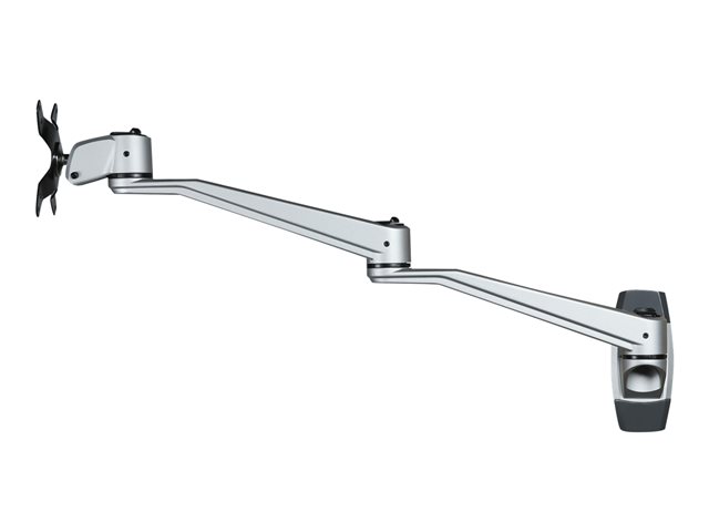 StarTech.com Wall Mount Monitor Arm, Articulating Ergonomic VESA Wall Mount Monitor Arm, 20\" (52cm) Long , Single 34\" Display up to 30.9lb/14kg, Swivel/Tilt/Rotate, Adjustable Screen Mount - Cable Management clips (ARMWALLDSLP) - Bracket - adjustable arm - for LCD display - aluminium - silver - screen size: 13\"-30\" - wall-mountable