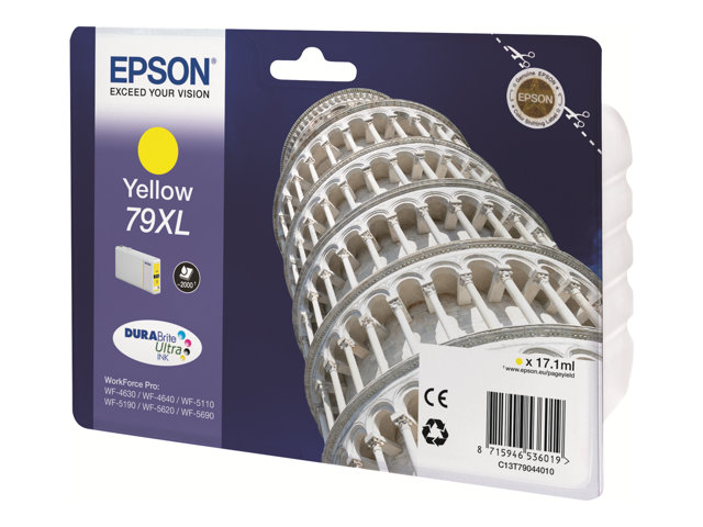 Epson 79XL - 17.1 ml - XL - yellow - original - ink cartridge - for WorkForce Pro WF-4630DWF, WF-4640DTWF, WF-5110DW, WF-5190DW, WF-5620DWF, WF-5690DWF