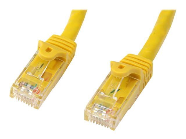 StarTech.com 1m CAT6 Ethernet Cable, 10 Gigabit Snagless RJ45 650MHz 100W PoE Patch Cord, CAT 6 10GbE UTP Network Cable w/Strain Relief, Yellow, Fluke Tested/Wiring is UL Certified/TIA - Category 6 - 24AWG (N6PATC1MYL) - Patch cable - RJ-45 (M) to RJ-45 (M) - 1 m - UTP - CAT 6 - snagless - yellow