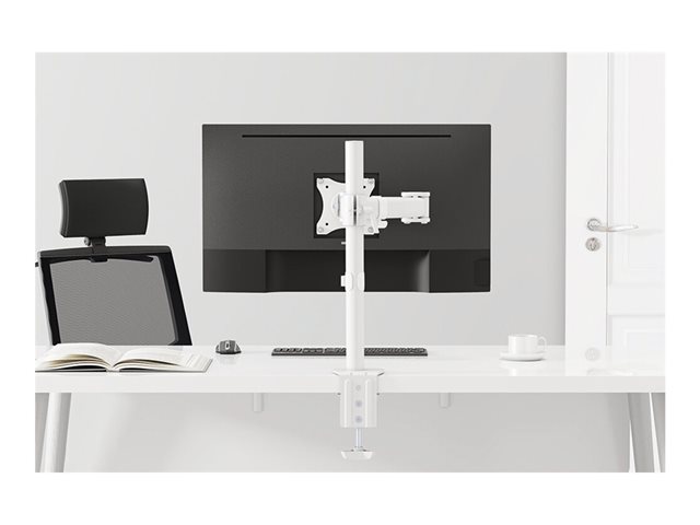 Neomounts NM-D135 - Mounting kit - full-motion - for LCD display - white - screen size: 10\"-30\" - clamp mountable, grommet, desk-mountable
