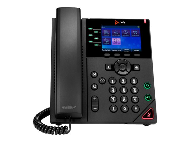 Poly VVX 350 6-Line IP Phone and PoE-enabled - Replaces Poly SKU 2200-48830-025