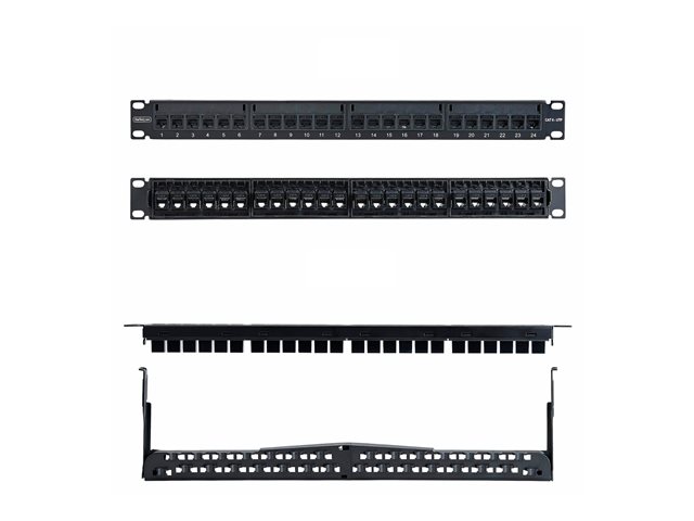 24 Port 1U Feed Through Patch Panel