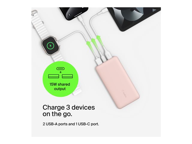 Belkin 10000 mAmp POWER BANK ROSE GOLD
